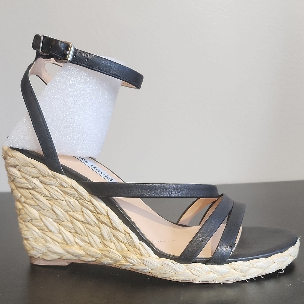 Black Wedge Sandals